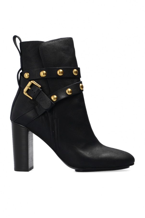 See by chloe deals janis low heel booties